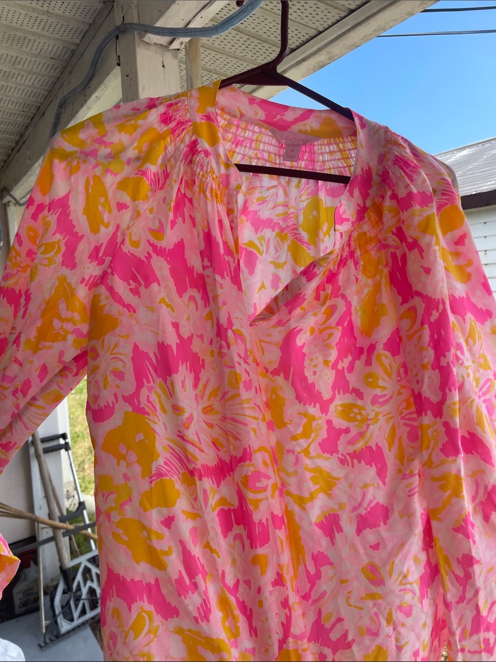 Lilly Pulitzer Pink & Yellow Floral Tunic Top